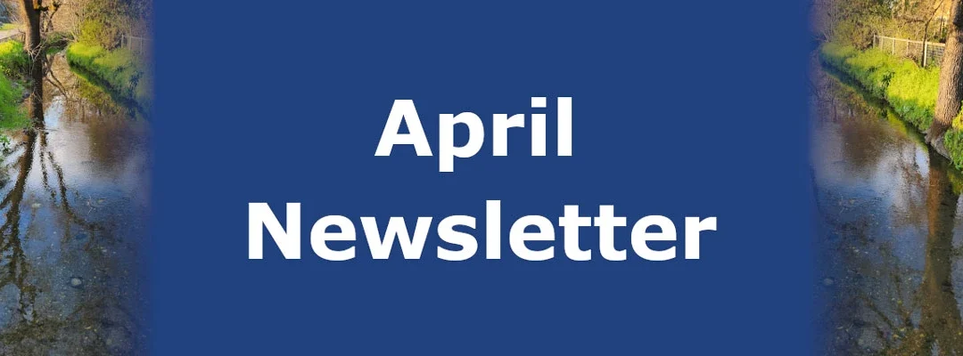 Ranjiv Khush - April Newsletter - Lake and texts